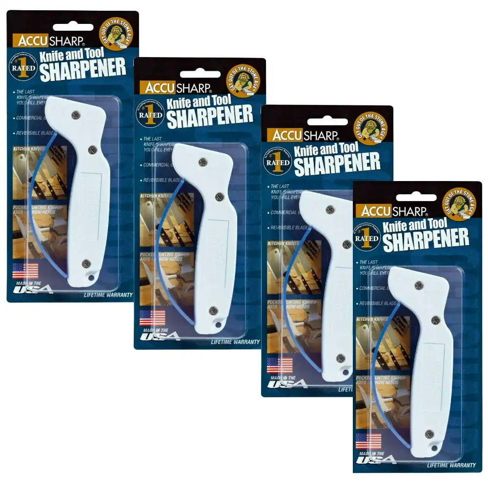 4 Pack Accusharp 47ks Pull Thru Knife & Tool Sharpener Kitchen Sports Knives Tools
