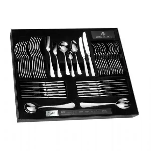 Wilkie Brothers 99504 Edinburgh 58 Piece Cutlery Set Stainless Steel