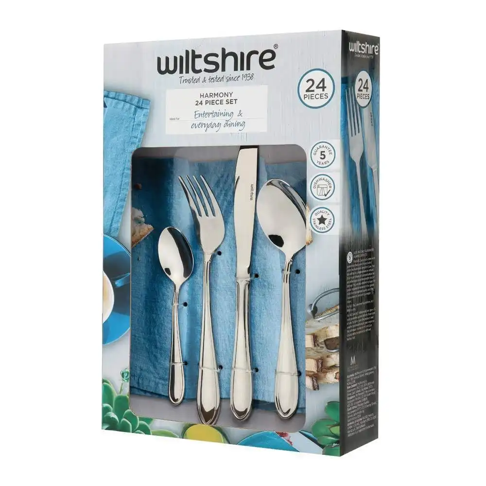Wiltshire Harmony 24 Stainless Steel Cutlery Set Dishwasher Safe 50586