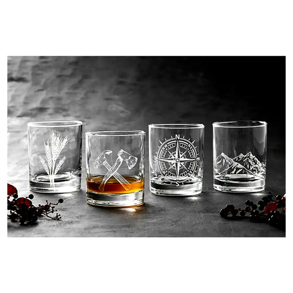 2pc Tempa Atticus Mountain 350ml Whisky Glass Liquor Drink Glassware Cup Clear