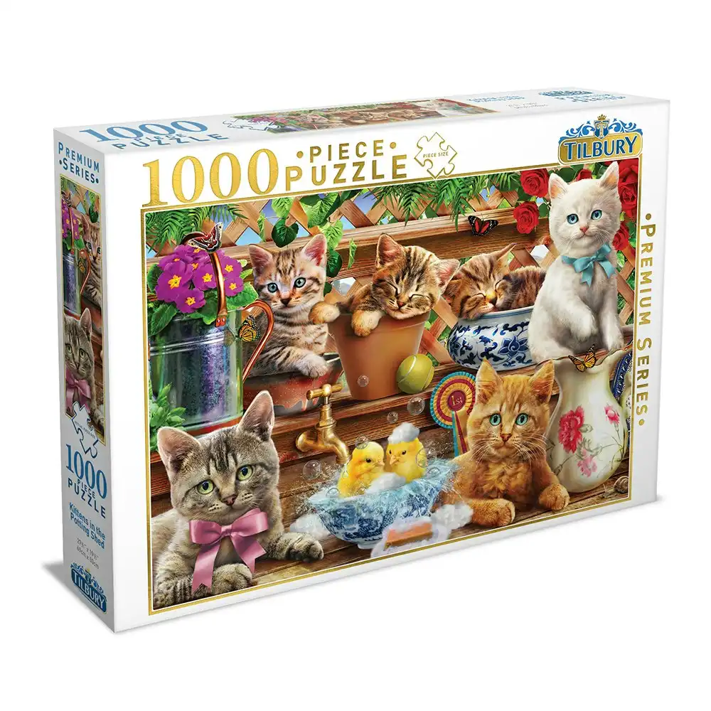 1000pc Tilbury Kids/Family Kittens In The Potting Shed 69cm Jigsaw Puzzle Toy 8y