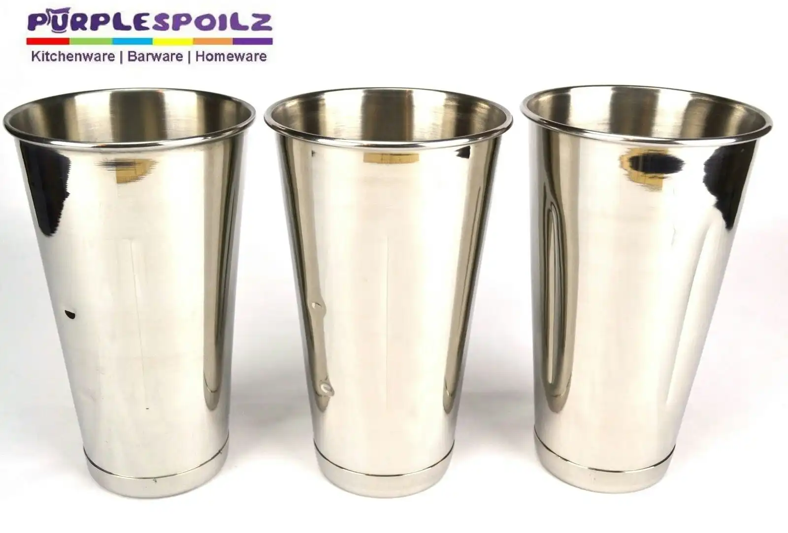 Trenton  Sainless Steel Milkshake Cups   Set Of 3
