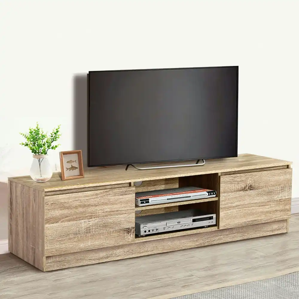 Artiss Entertainment Unit With Storage Drawers Oak TV Cabinet TV Stand 160CM