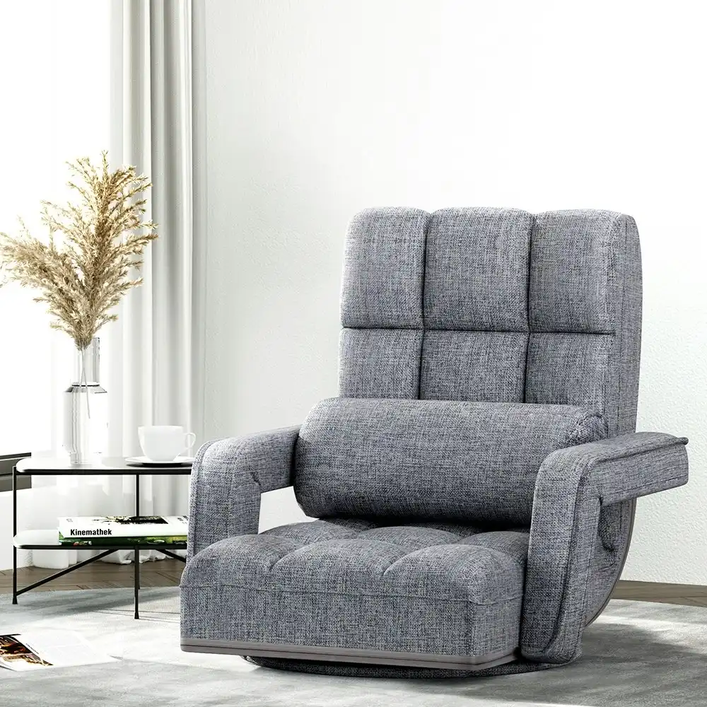 Artiss Floor Lounge Sofa Bed Swivel Grey