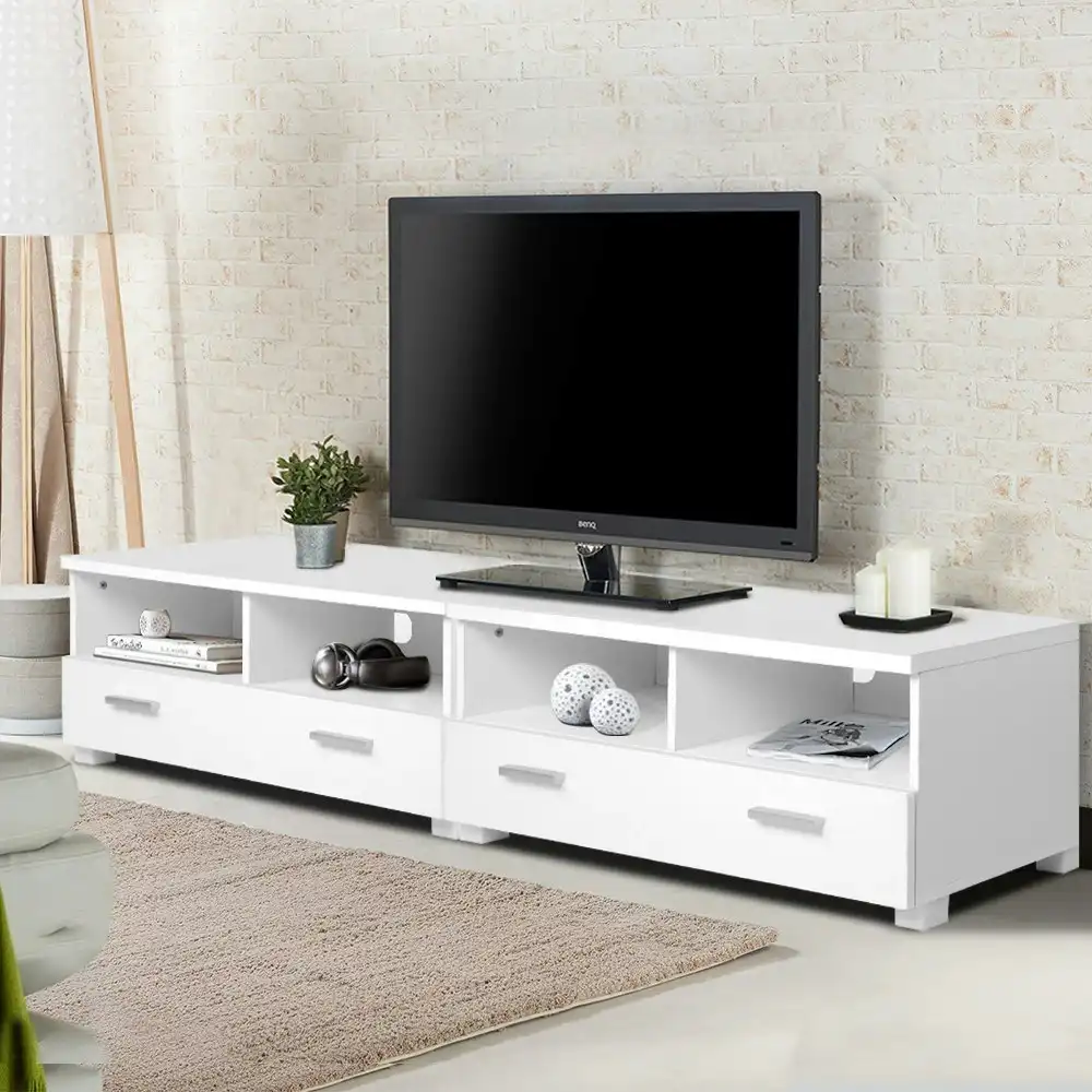 Artiss White Entertainment Unit TV Cabinet TV Stand With Storage Drawers