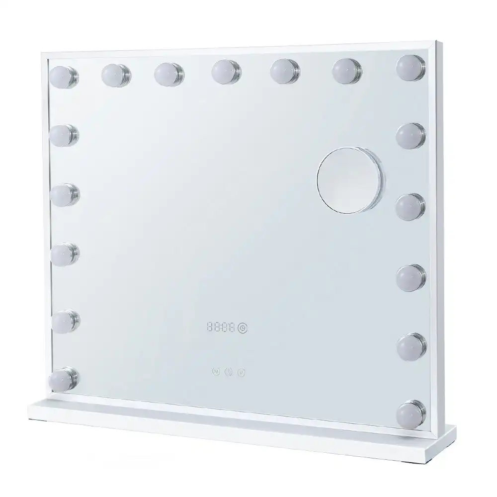Simplus Vanity Makeup Mirror With 17 Blubs Lights Hollywood LED Mirrors Stand Wall Mounted White