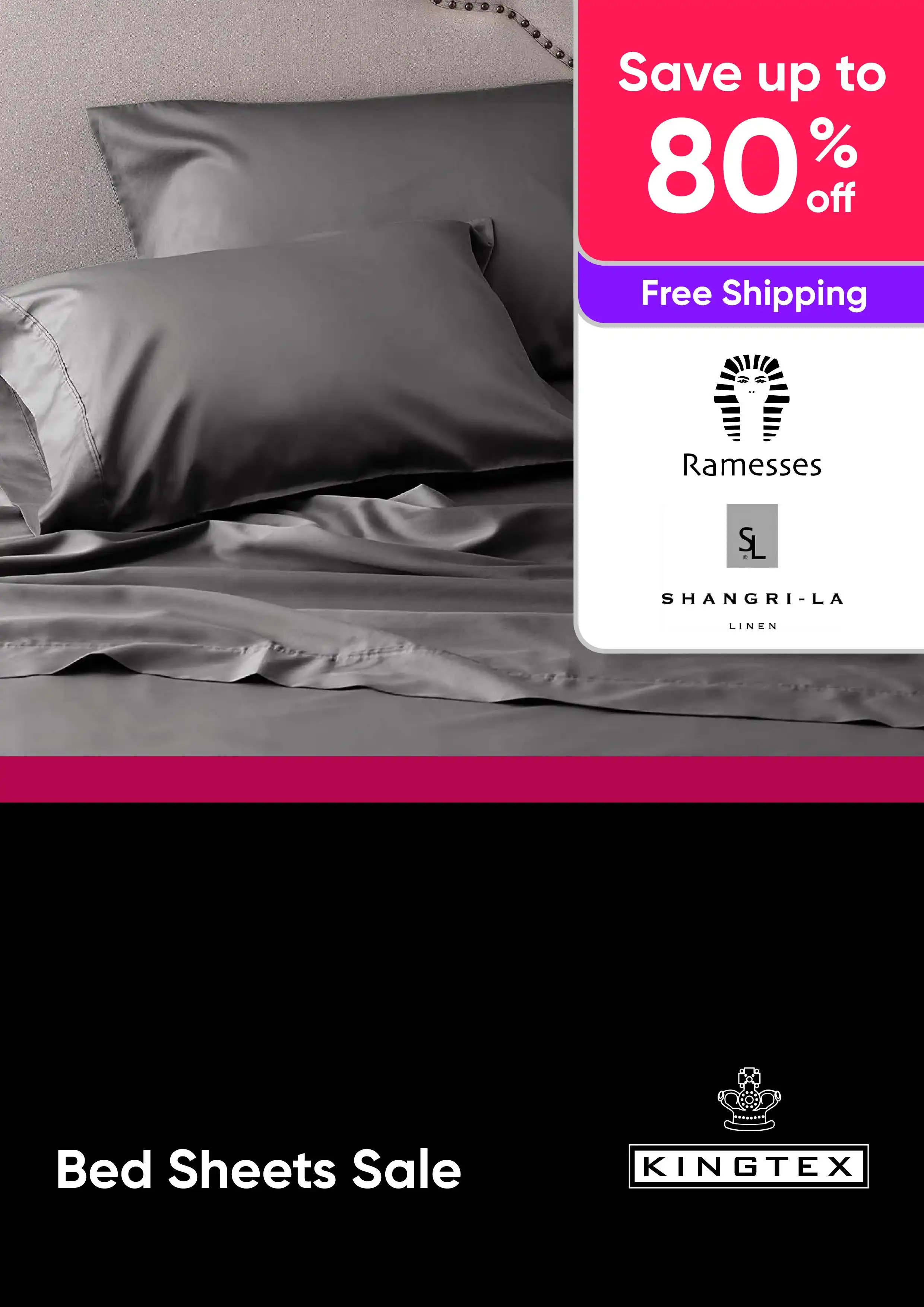 Bed Sheets Sale - Ramesses, Shangir-la - Up to 80% Off