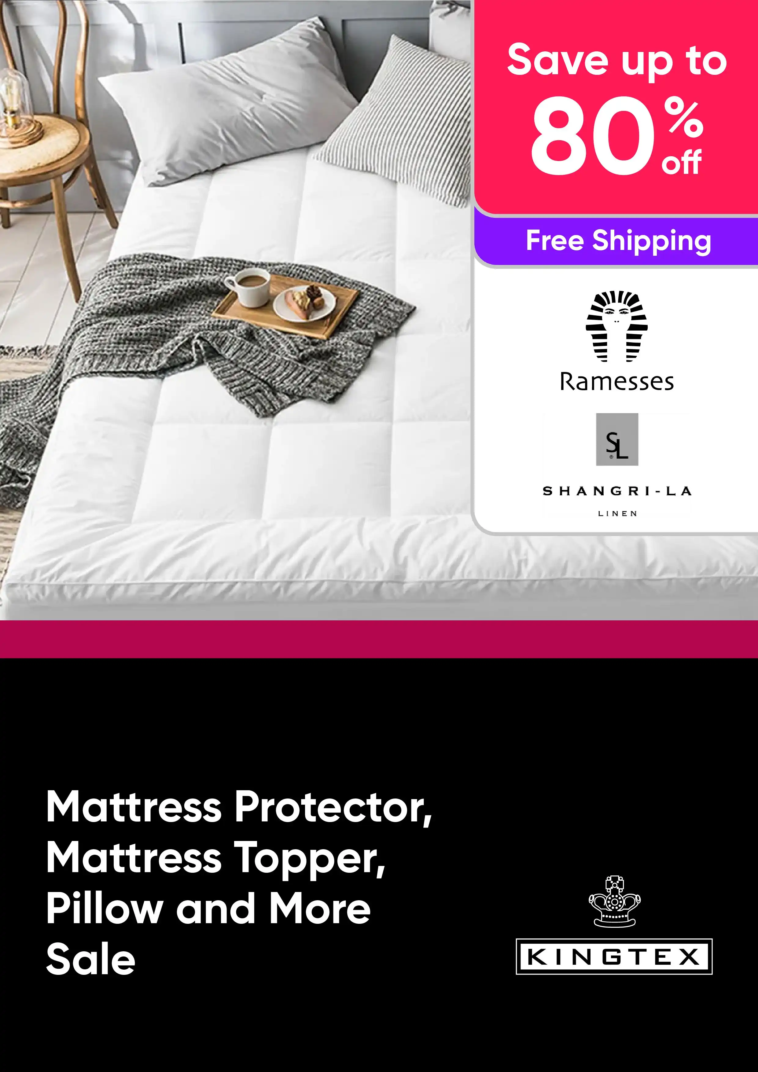 Mattress Protector, Mattress Topper, Pillow and More Sale - Ramesses, Shangir-la - Up to 80% Off