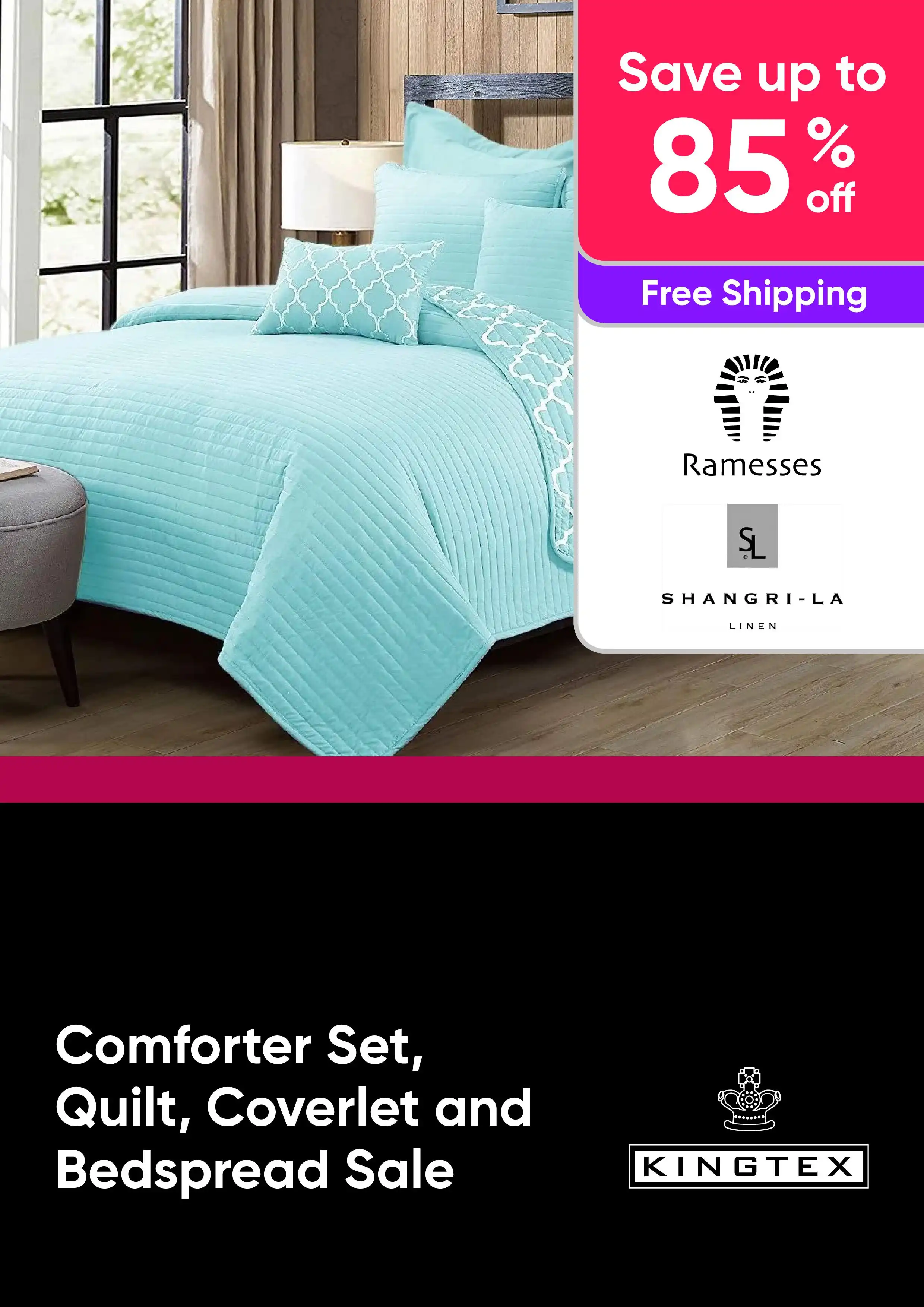 Comforter Set, Quilt, Coverlet and Bedspread Sale - Ramesses, Shangir-la - Up to 85% Off