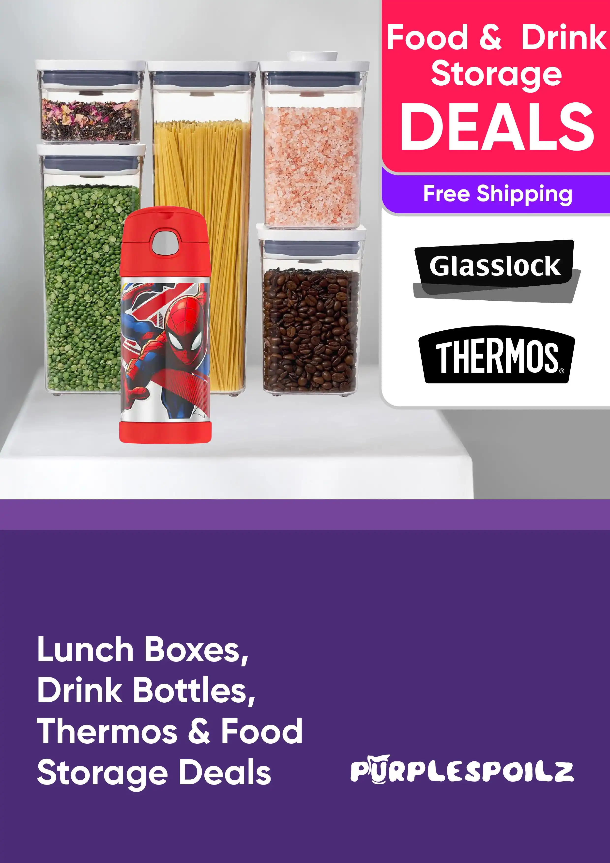 Lunch Boxes, Drink Bottles, Thermos and Food Storage Deals - Free Shipping