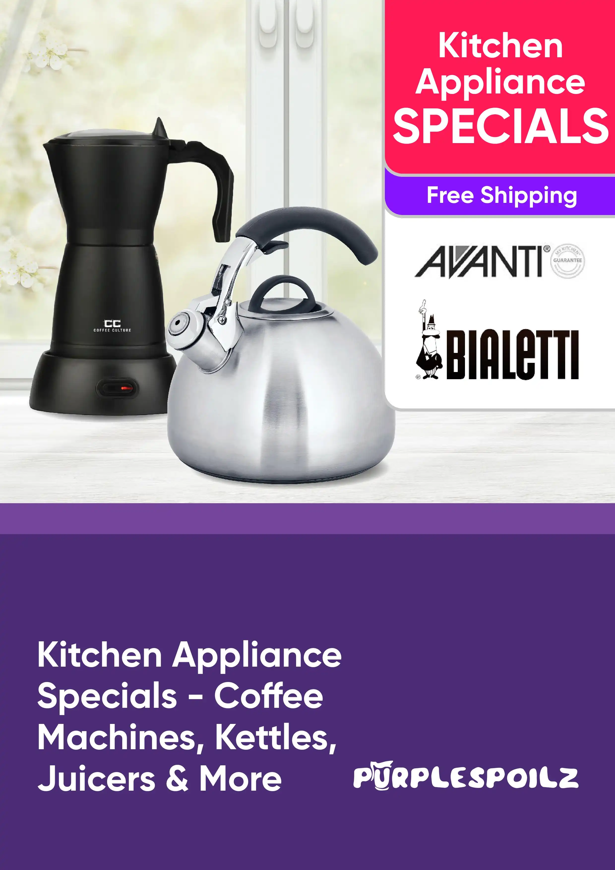 Kitchen Appliance and Accessories Specials - Coffee Machines, Kettles, Juicers and More - Free Shipping