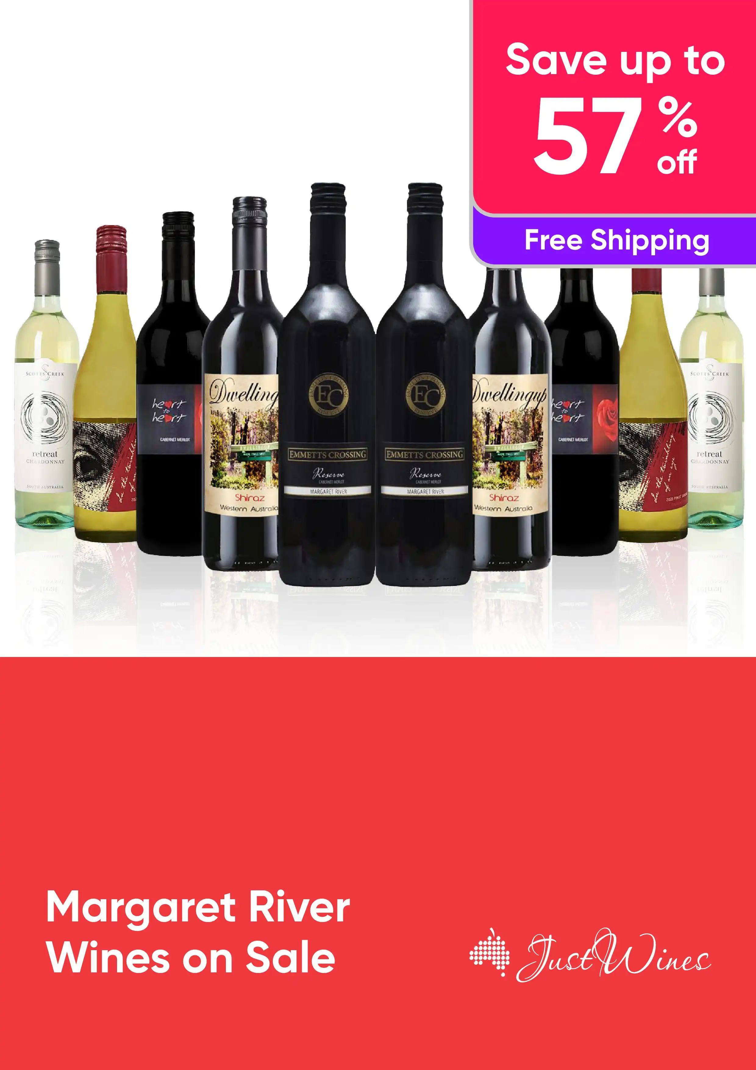 Margaret River Wines on Sale! - Save up to 57% with Free Shipping