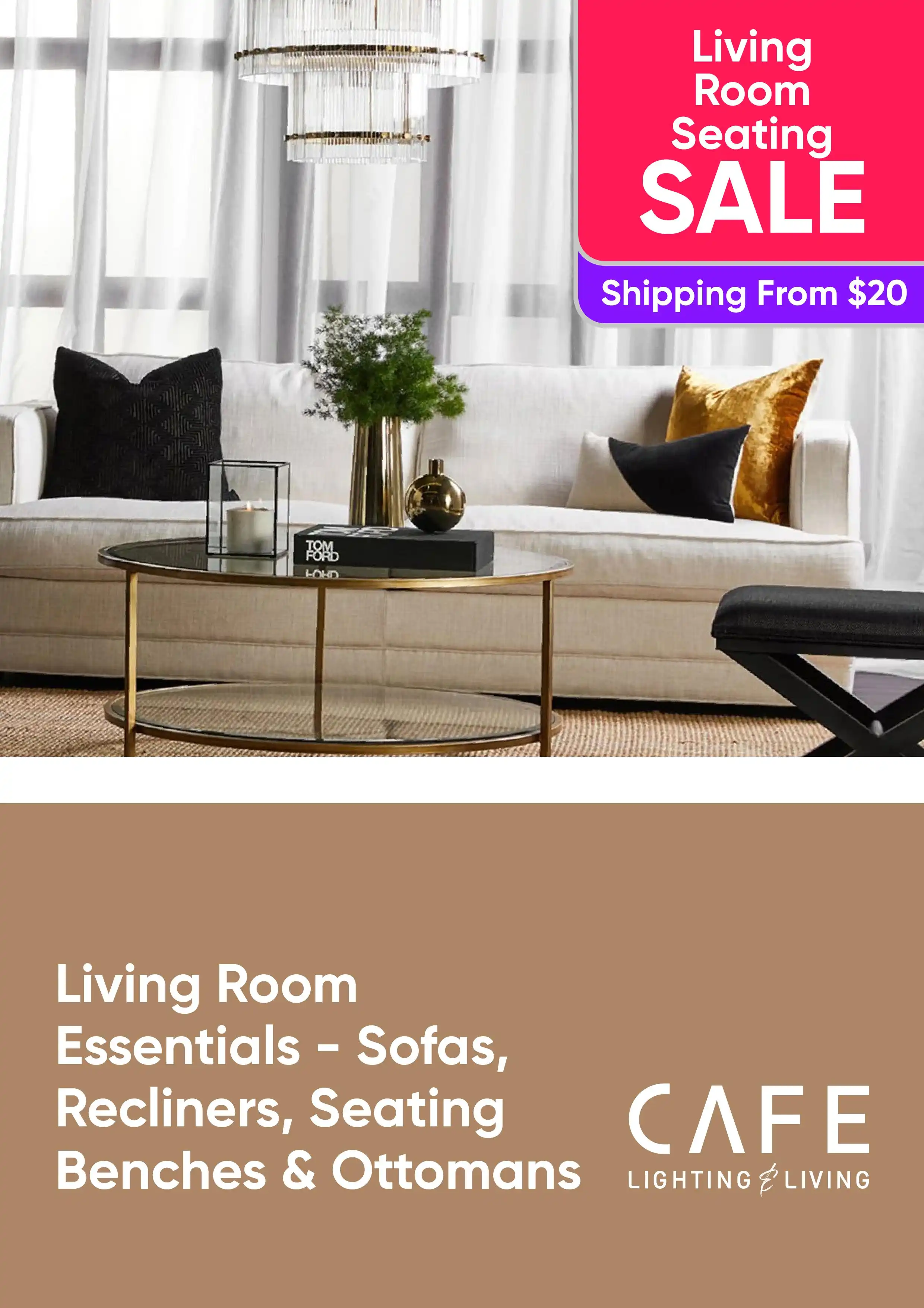Living Room Essentials - Sofas, Recliners, Seating Benches and Ottomans