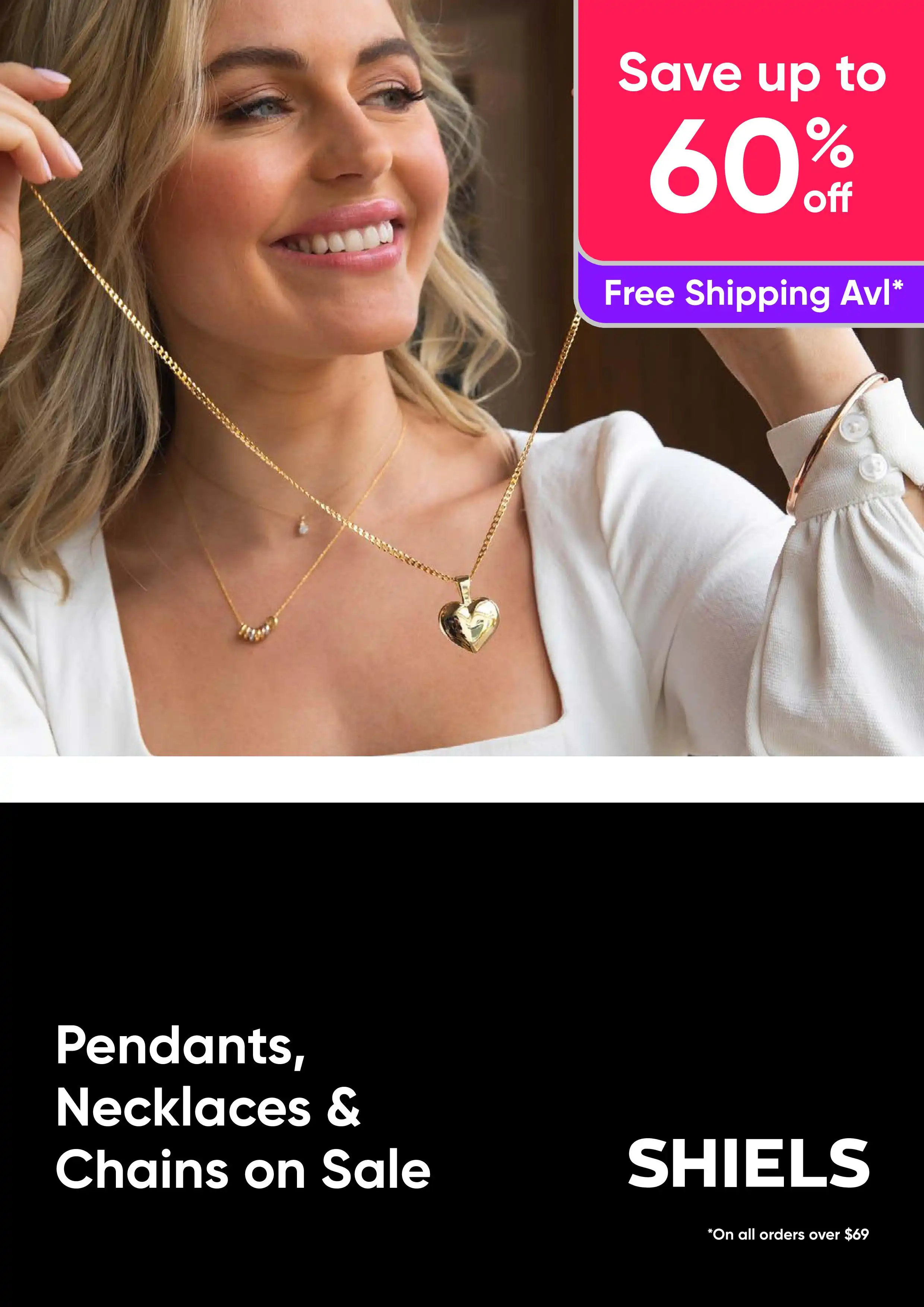 Shiels Pendants, Necklaces, Chains up to 60% Off
